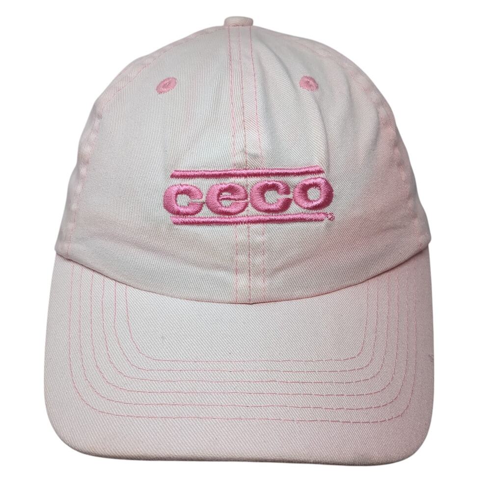 Ceco Slideback Baseball Cap Pink One Size Adjustable Embroidered Att Headwear